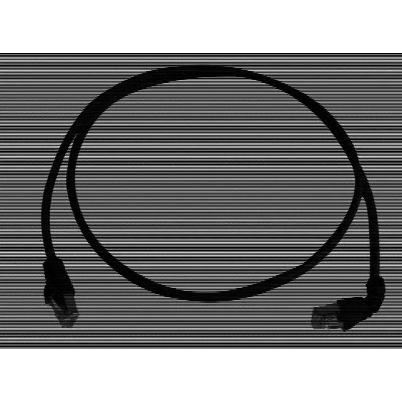 Telegärtner 100008676 cabo de rede CAT 6a S/FTP RJ45, 5 m, preto, retardante de chama, com proteção anti-dobras