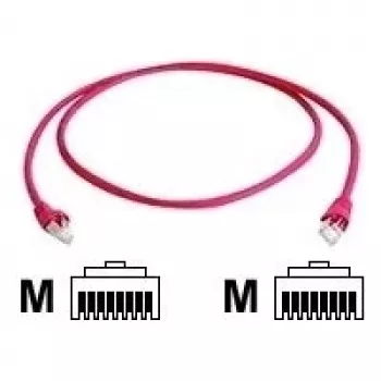 TELEGÄRTNER Cabo patch de rede crossover RJ45 CAT 6A S/FTP 0,5m vermelho sem halogéneos ignífugo L00000A0118