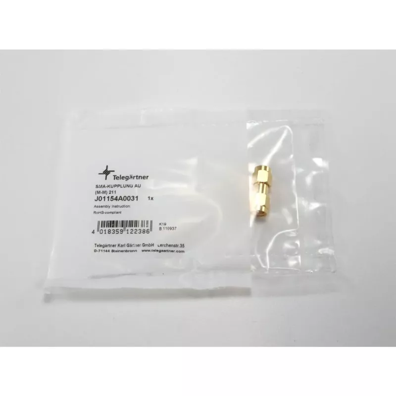 Telegärtner 100024793 adaptador coaxial SMA macho para SMA macho
