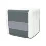 Tomada de dados TELEGÄRTNER H02000A0069 AMJ-S K Cat.6A blindada 2 portas RJ45, cinzento-claro/branco