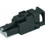 Ficha RJ45 TELEGÄRTNER UFP8 de montagem em campo, Cat 6a, não blindada, IDC sem ferramentas, com proteção anti-dobra J00026A3000