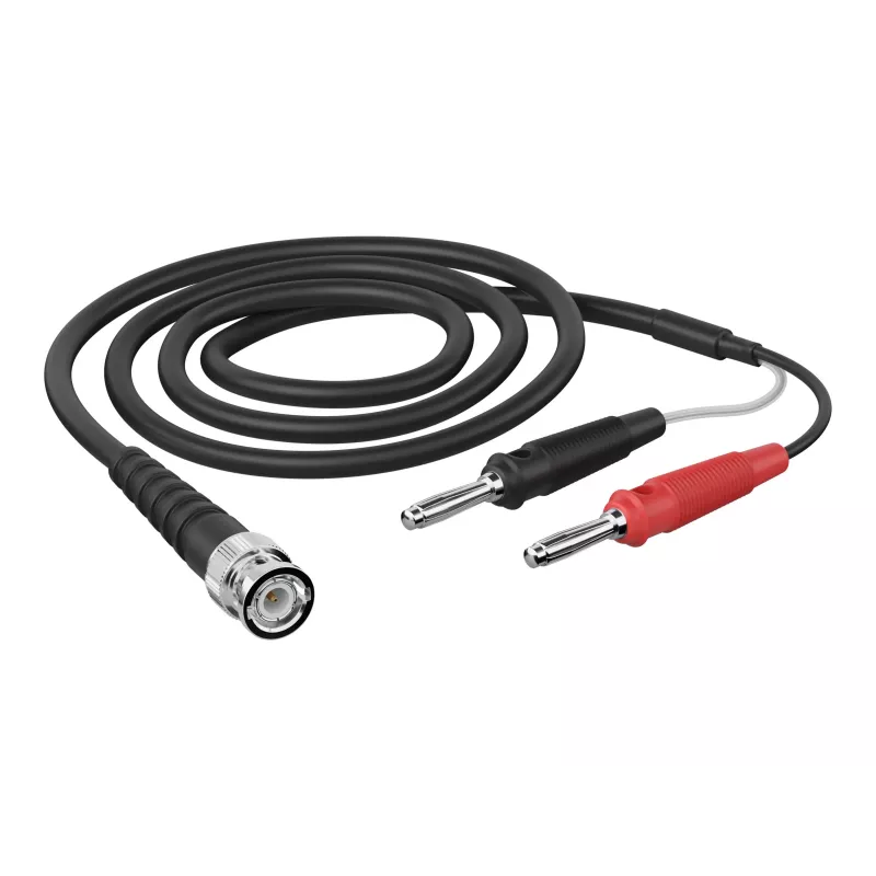 Cabo de medição coaxial Telegärtner L00010A1845 1 m BNC para banana dupla, preto