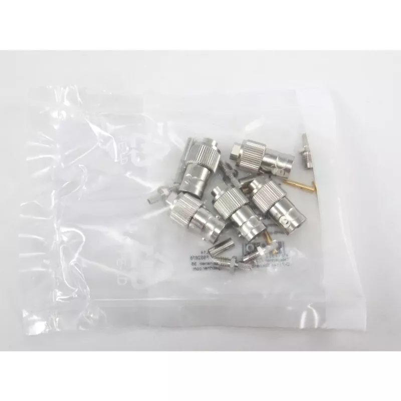 Conector fêmea de cabo BNC Telegärtner crimp G04 75 Ohm para RG-179B/U, pack de 5 J01003B0021