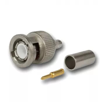Ficha de cabo BNC Telegärtner crimp G01 50 Ohm, crimp/crimp, standard, A0205, G01 (RG-58 C/U), YR23092 Belden - 1 unid. (J01000F1255Z)
