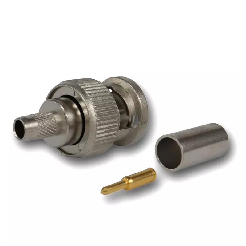 Ficha de cabo BNC Telegärtner crimp G01 50 Ohm, crimp/crimp, standard, A0205, G01 (RG-58 C/U), YR23092 Belden - 1 unid. (J01000F1255Z)