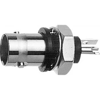 Conector fêmea de montagem BNC Telegärtner, isolado 50 Ohm, flange isolante azul, série Z01 J01001B0043