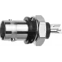 Conector fêmea de montagem BNC Telegärtner, isolado 50 Ohm, flange isolante azul, série Z01 J01001B0043
