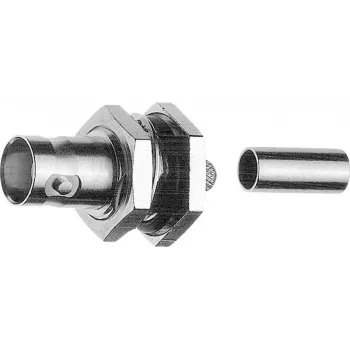 Conector fêmea de montagem BNC TELEGÄRTNER, crimp, 75 Ohm, RG-62 A/U, pack de 5 (J01003A1260)