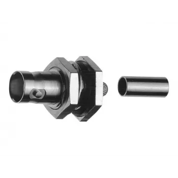 Conector fêmea de montagem BNC TELEGÄRTNER, crimp, 75 Ohm, RG-62 A/U, pack de 5 (J01003A1260)