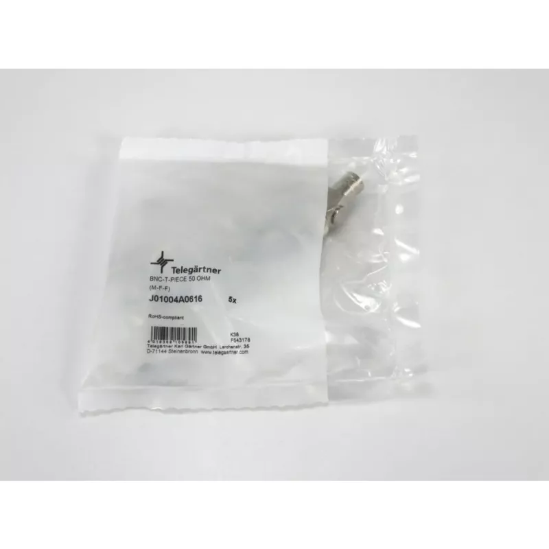 Telegärtner J01004A0616 adaptador BNC, BNC macho para 2x BNC fêmea