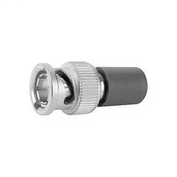 Resistência de terminação BNC 75 Ohm Telegärtner, ficha, 1 W, DC-1 GHz, latão niquelado, J01006A0001