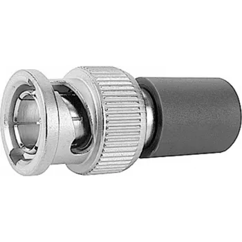 Resistência de terminação BNC 75 Ohm Telegärtner, ficha, 1 W, DC-1 GHz, latão niquelado, J01006A0001