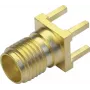 Conector fêmea SMA Telegärtner para placa de circuito impresso, 50 Ohm, dourado, série Z79 J01151A0931