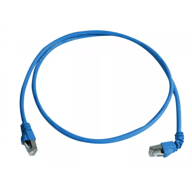Cabo de rede CAT 6a S/FTP Telegärtner 100008016, RJ45, 0,5 m, azul, LSZH, 10 Gbps