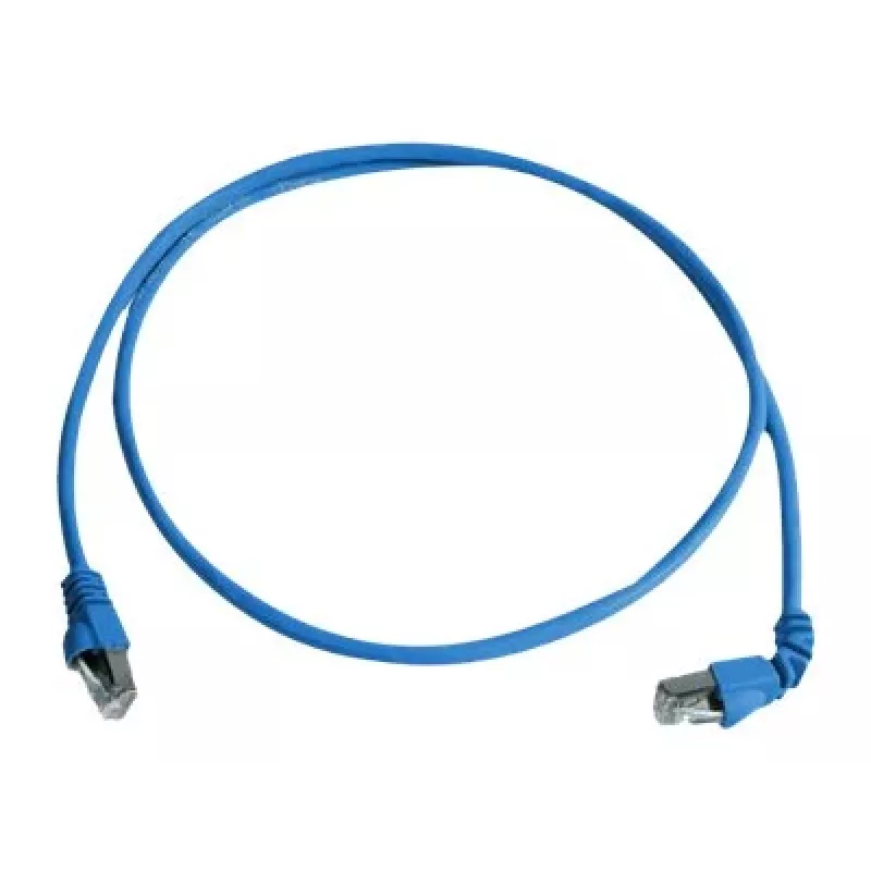 Cabo de rede CAT 6a S/FTP Telegärtner 100008016, RJ45, 0,5 m, azul, LSZH, 10 Gbps