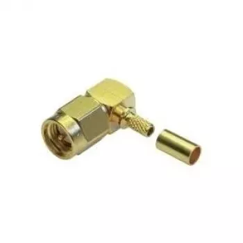 Ficha SMA angular crimp TELEGÄRTNER para RG-58 C/U, dourada, pack de 5 J01150A0091