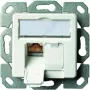 Tomada RJ45 de encastrar blindada AMJ-S Cat.6A TELEGÄRTNER J00020A0523, 2 tomadas, branco-puro