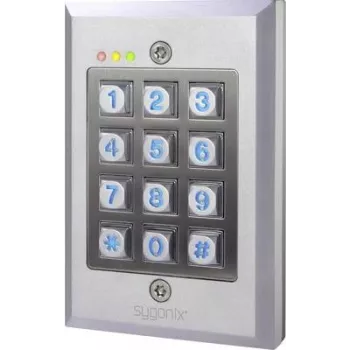 Teclado com fechadura de código Sygonix SY-3118492 IP65, montagem à superfície/encastrar com teclado iluminado