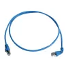 Cabo de rede Telegärtner S/FTP Cat 6A, PiMF, 3,0 m, azul, um RJ45 angular, LSZH L00002A0177