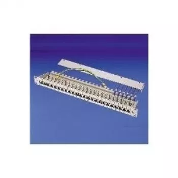 TELEGÄRTNER MPP16-HS painel de ligação modular de 16 portas, 1U, cinzento-claro RAL 7035 J02022A0050