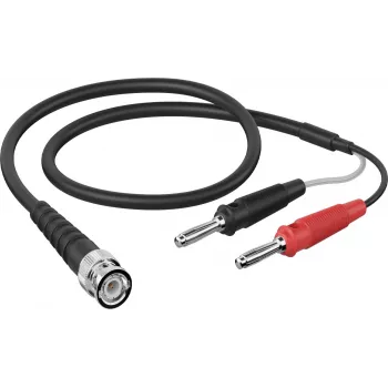 Telegärtner L00010A1844 cabo de medição coaxial BNC para 2x banana de 0,5 m, preto