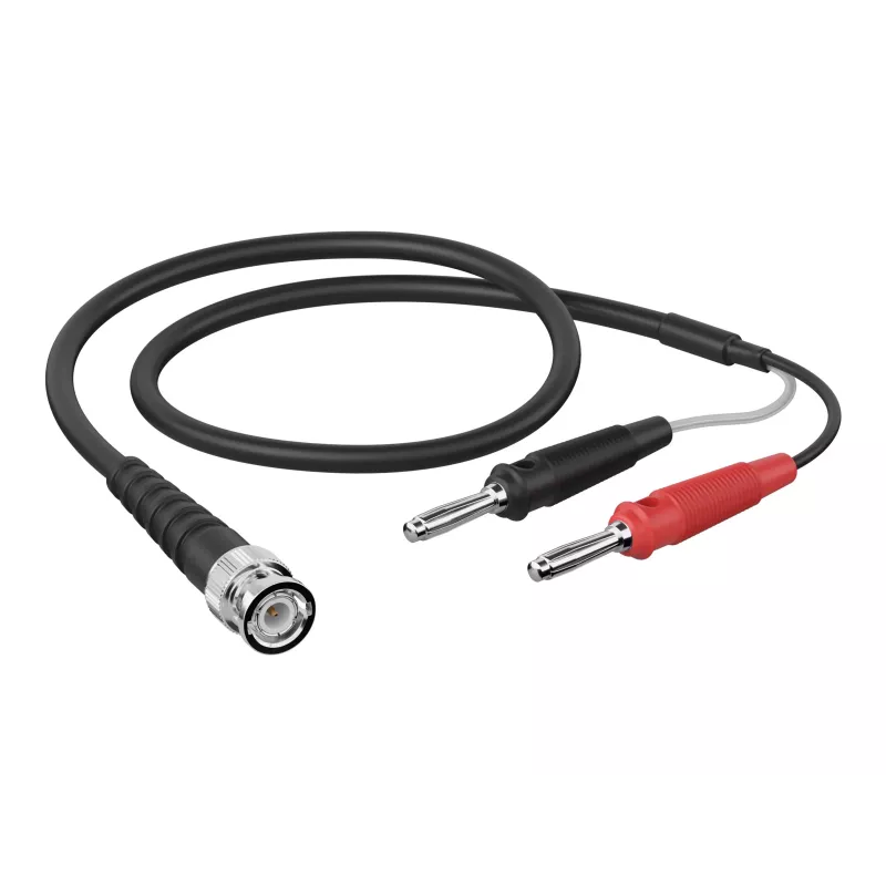 Telegärtner L00010A1844 cabo de medição coaxial BNC para 2x banana de 0,5 m, preto