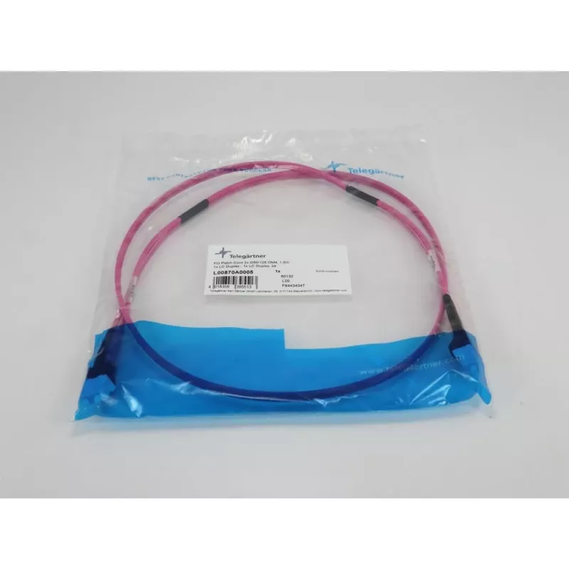 Telegärtner cabo de rede de fibra ótica multimodo LC para LC OM4 de 1 m, violeta