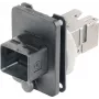 TELEGÄRTNER J80020A0005 conjunto de tomada RJ45 com flange variante 4, 8P8C, Cat.6A, blindado, preto