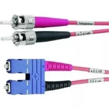 Telegärtner cabo de rede de fibra ótica ST para SC duplex multimodo OM4, 50/125µm, 3 m, água L00892A0072