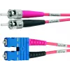 Telegärtner cabo de rede de fibra ótica ST para SC duplex multimodo OM4, 50/125µm, 3 m, água L00892A0072