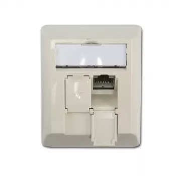 Telegärtner tomada de rede RJ-45 blindada Cat.6, branco-pérola