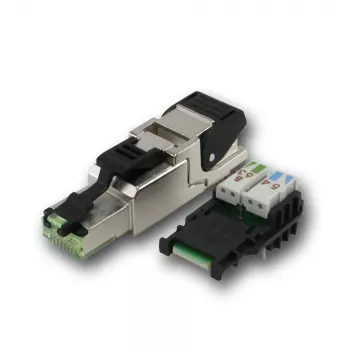 TELEGÄRTNER DataVoice Office ficha RJ45 blindada Cat.6A para montagem em campo, 5-9 mm J00026A2003