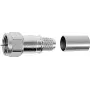 Telegärtner ficha F, reta, 75 Ohm, crimp/aparafusar, latão niquelado, para RG59/RG6 J01600A0009