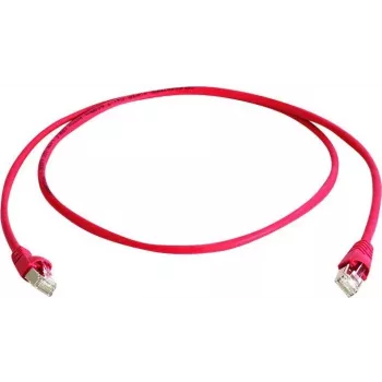 Cabo patch Telegärtner MP8 FS 600 Cat.7 S/FTP, ficha RJ45 macho para ficha RJ45 macho, 50 m, vermelho