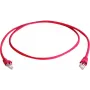 Cabo patch Telegärtner MP8 FS 600 Cat.7 S/FTP, ficha RJ45 macho para ficha RJ45 macho, 50 m, vermelho