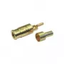 Conector fêmea SMB Telegärtner para PCB, reto, 50 Ohm, dourado