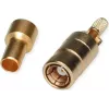 Conector fêmea SMB Telegärtner para PCB, reto, 50 Ohm, dourado