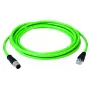 Cabo patch Telegärtner 100017297 Cat.6A U/UTP RJ45, 1m, cinzento, LSZH, 10Gbps