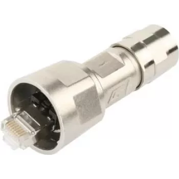 Conjunto de fichas RJ45 Telegärtner STX, Cat.6, variante 1, sem espiral de proteção anti-dobragem, para cabos twisted-pair AWG 24-27 J80026A0005