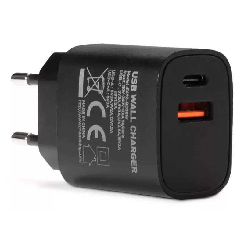Fonte de alimentação USB-C TechniSat 0000/3659 45W PD 3.0, preta