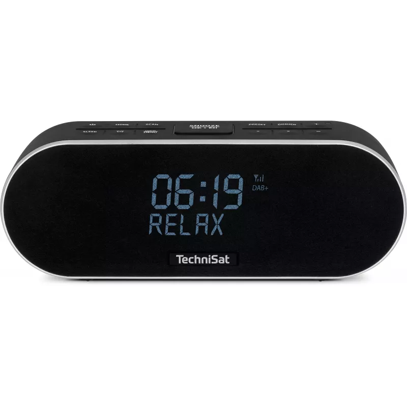 TechniSat DigitRadio 53 BT rádio-despertador DAB+/FM com Bluetooth e função de carregamento USB, preto