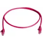 TELEGÄRTNER 100008051 Cabo de rede RJ45 CAT 6 U/UTP, 0,5 m, vermelho, ignífugo, proteção anti-dobras