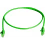 Telegärtner 100008318 Cabo de rede RJ45, CAT 6, 2,0 m, verde, LSZH, ignífugo, com proteção anti-dobras