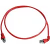 Telegärtner Cabo de rede S/FTP Cat 6A, PiMF, 1m, vermelho, uma ficha angular, LSZH L00000A0196
