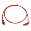 Telegärtner Cabo de rede S/FTP Cat 6A, PiMF, 1m, vermelho, uma ficha angular, LSZH L00000A0196