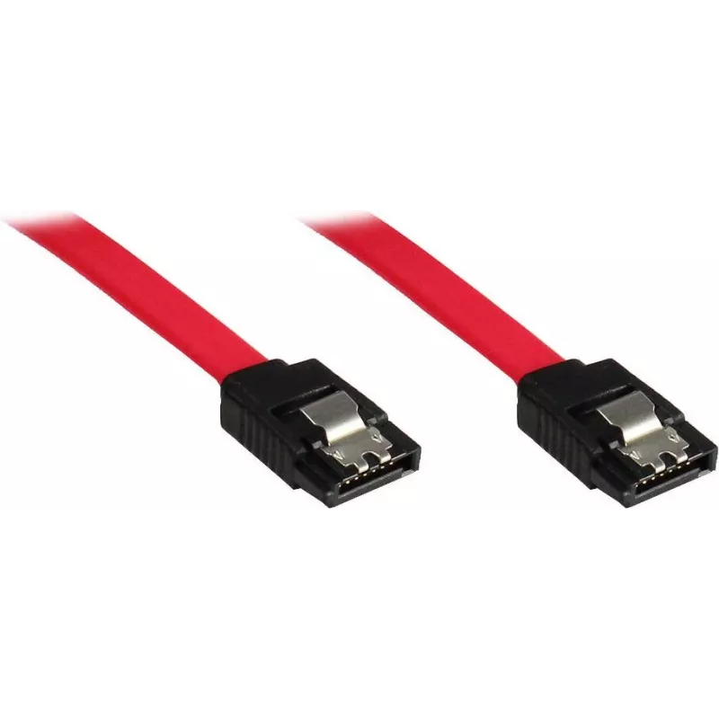 GoodConnections Cabo SATA 3 Gb/s com bloqueio, 0,5 m, vermelho 5045-A05