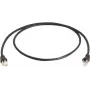 Cabo de patch Telegärtner Cat 6A S/FTP, 1,5 m, preto L00001A0169