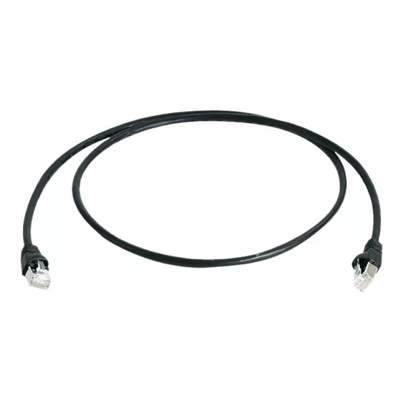 Cabo de patch Telegärtner Cat 6A S/FTP, 1,5 m, preto L00001A0169