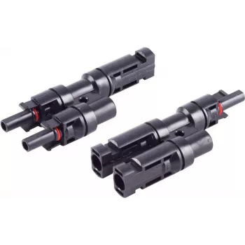 Conjunto de adaptador em T S CONN MAXIMUM CONNECTIVITY PV4, 2/1, IP68, 1,5 kV, preto (02-21012)