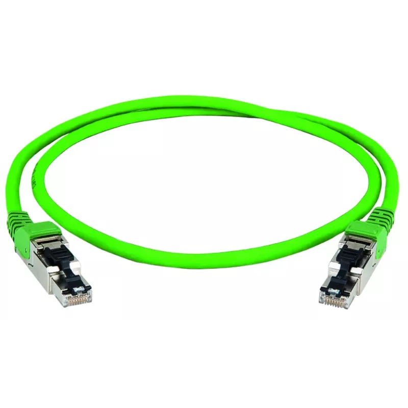 Cabo de patch Telegärtner 100017323 RJ45, CAT 5e, U/UTP, verde, 0,5 m